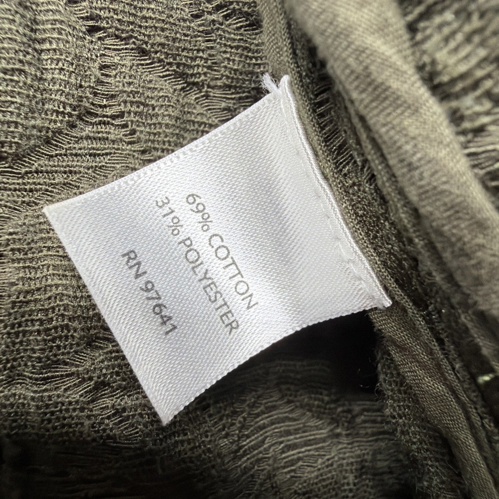 J Jill Women's Olive Green‎ Embroidered Jacket Textured Boho Layer XL - Picture 6 of 12